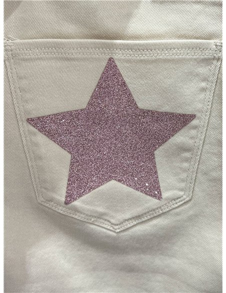 Bermuda plus size com glitter e bolsos.