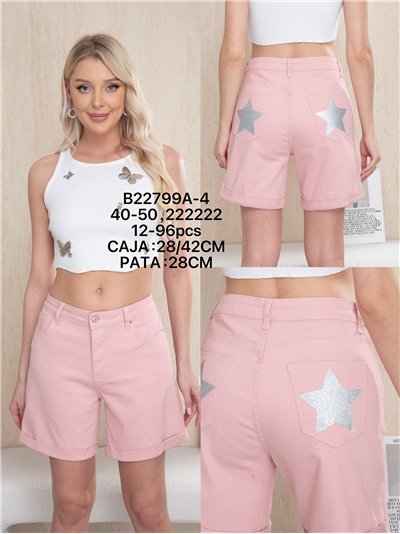 Bermuda plus size com glitter e bolsos. 2