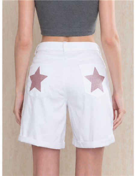 Glitter star pocket bermuda shorts
