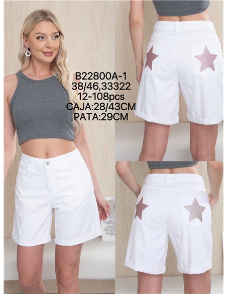 Glitter star pocket bermuda shorts