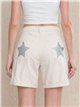 Glitter star pocket bermuda shorts