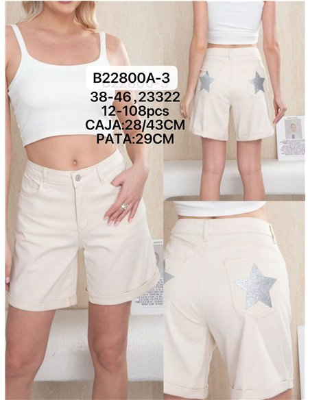 Glitter star pocket bermuda shorts