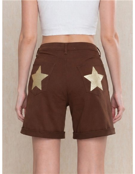 Glitter star pocket bermuda shorts