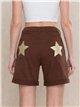 Glitter star pocket bermuda shorts