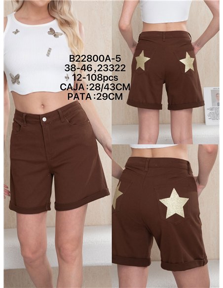 Glitter star pocket bermuda shorts