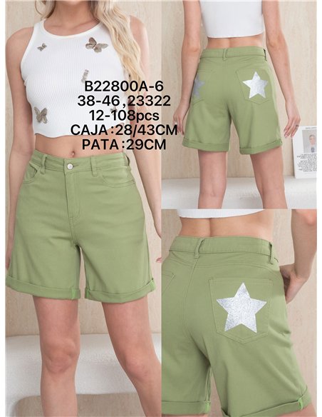 Glitter star pocket bermuda shorts