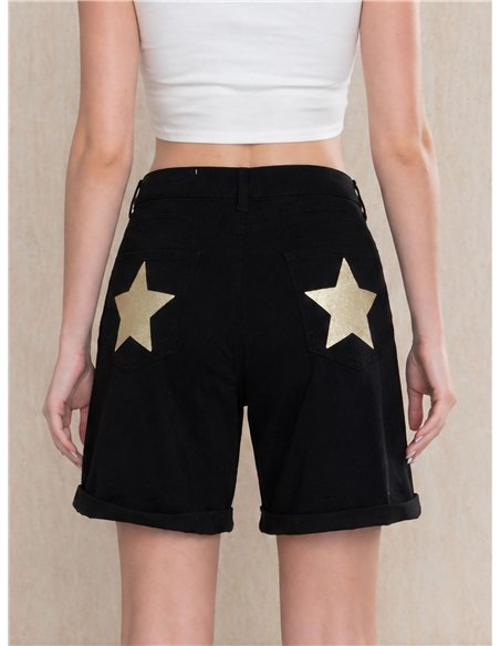Glitter star pocket bermuda shorts