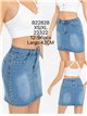 Minissaia jeans com tachas