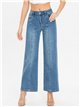 Front seam wide leg jeans