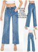 Front seam wide leg jeans