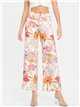 Floral print wide leg jeans