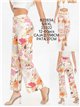 Floral print wide leg jeans