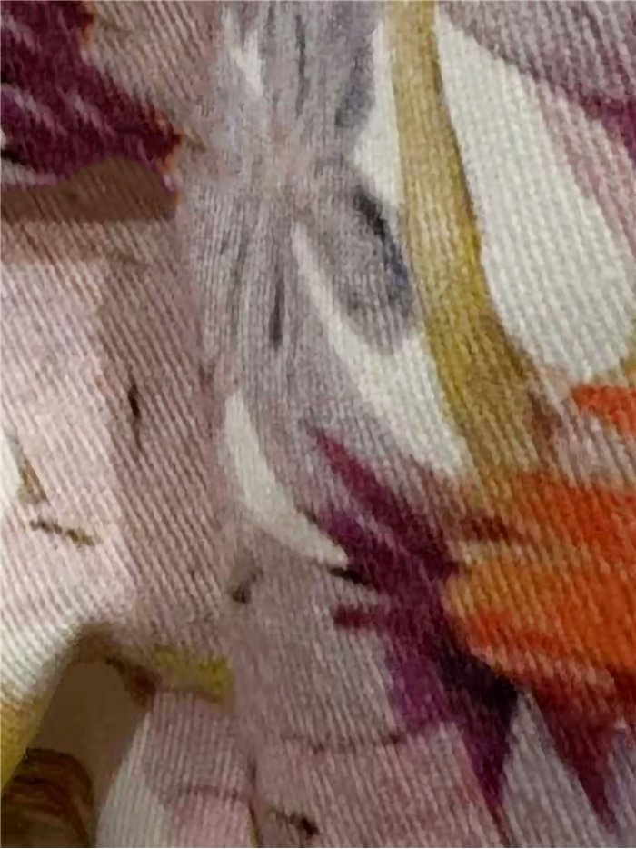 Floral print wide leg jeans