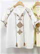 Blusa bordada com franjas