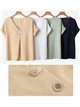 Blusa lisa com botões