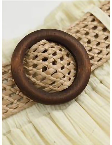 Wide leg linen-look trousers with belt