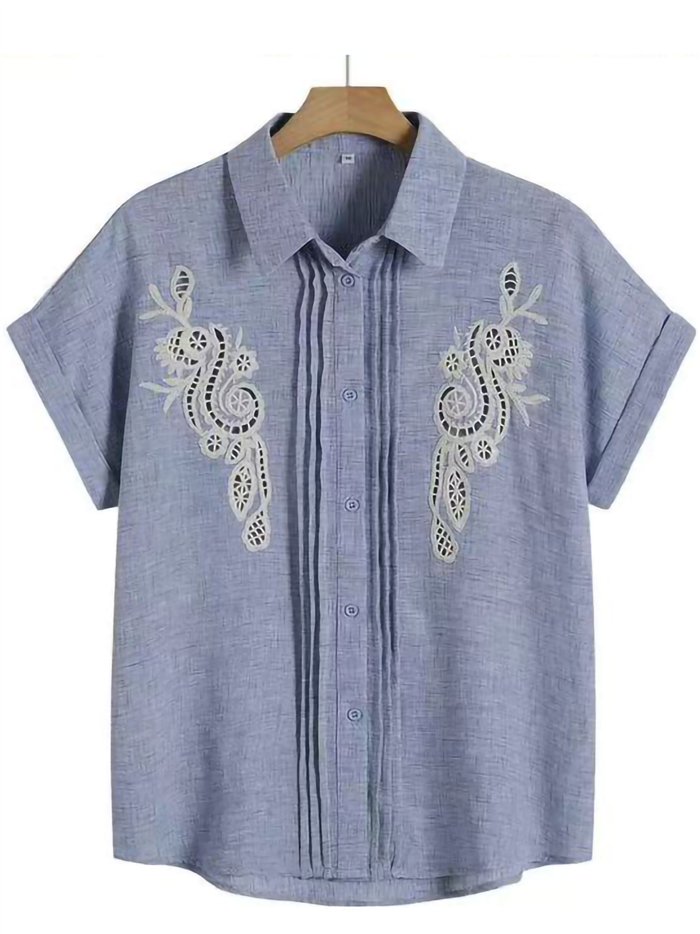 camisa de linho bordada