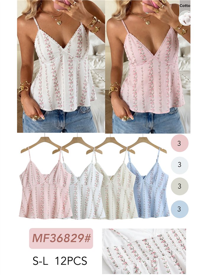 Regata com estampa floral