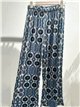 Circle print lycra palazzo trousers