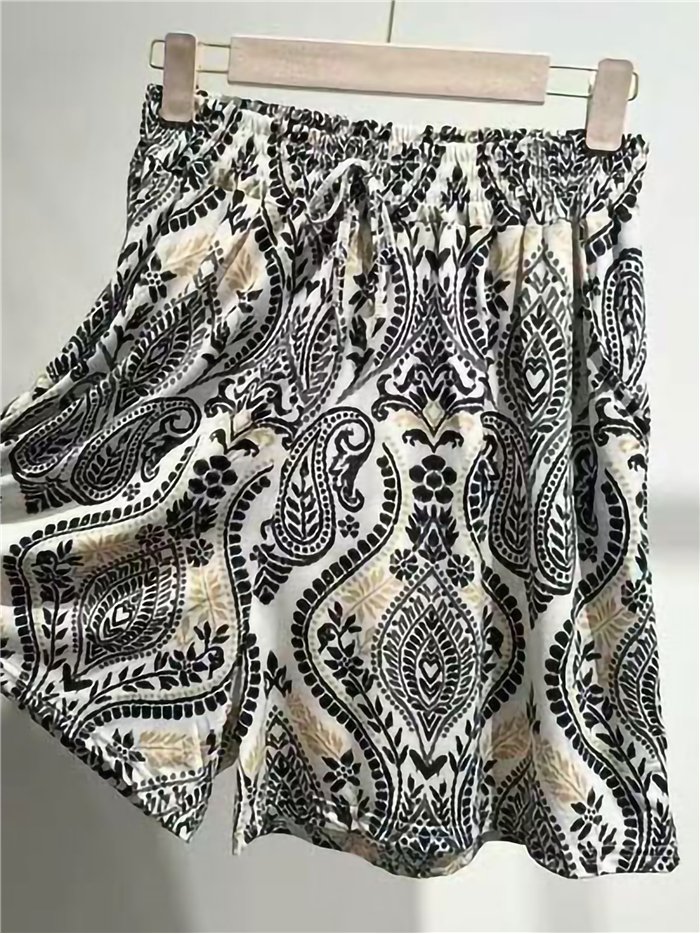 Pantalón corto lycra estampado paisley