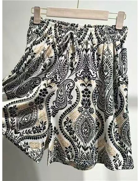 Pantalón corto lycra estampado paisley