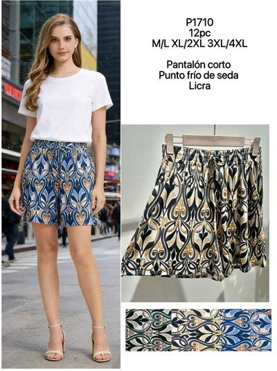 Pantalón corto lycra estampado art déco 2