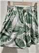 Pantalón corto lycra estampado hojas