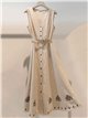 Besticktes Leinen-Midihemdkleid