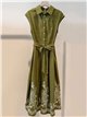 Vestido camisero midi bordado