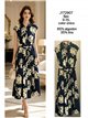 Vestido camisero midi lino estampado flores