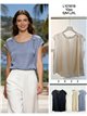 Satinbluse mit Blumenapplikation