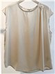 Satinbluse mit Blumenapplikation