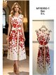 Floral midi dress with waist belt