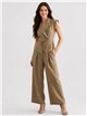 Conjunto chaleco lino cruzado con pantalón palazzo