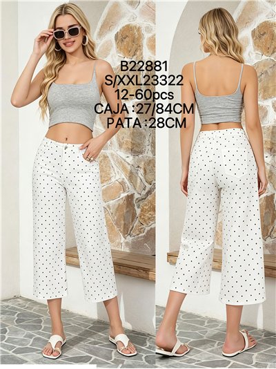 Pantalón culotte denim lunares 2