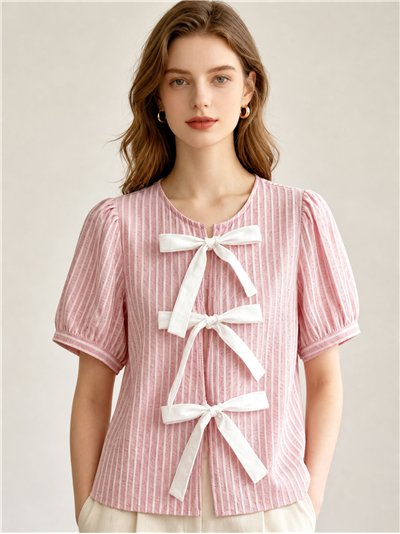 Blusa rayas con lazos