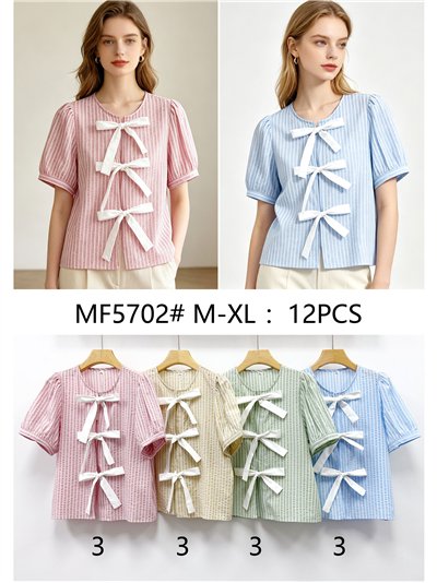 Blusa rayas con lazos 2