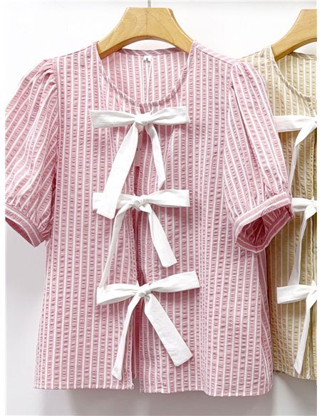Blusa rayas con lazos