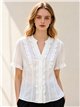 Blusa popelín con volantes