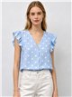 Blusa lunares manga volante