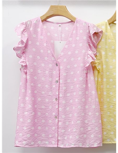 Blusa lunares manga volante