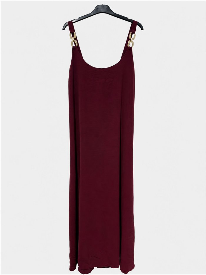 Robe longue à bretelles avec détail cerceau
