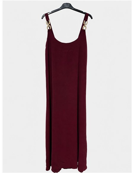 Robe longue à bretelles avec détail cerceau