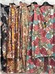 Ensemble chemisier en lycra à imprimé feuilles tropicales avec collier et pantalon