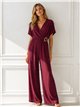 Buckle-detail wrap jumpsuit