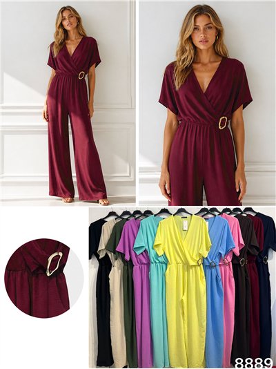 Buckle-detail wrap jumpsuit 2