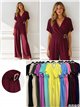 Buckle-detail wrap jumpsuit