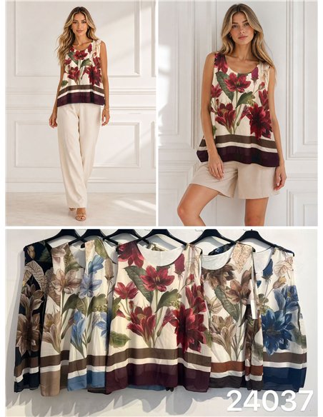 Blouse en mousseline à imprimé floral
