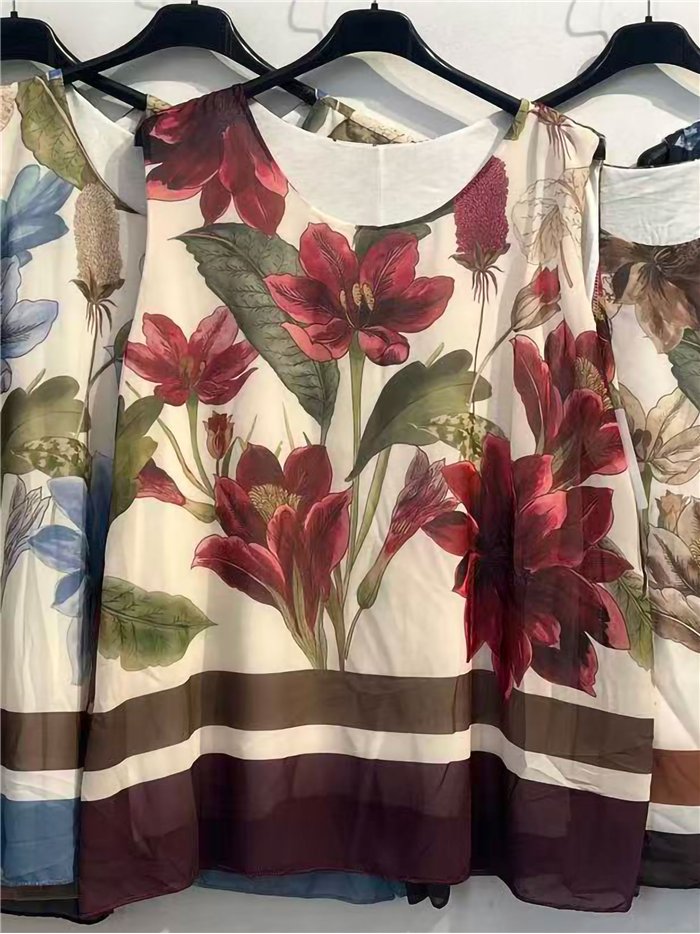 Blouse en mousseline à imprimé floral