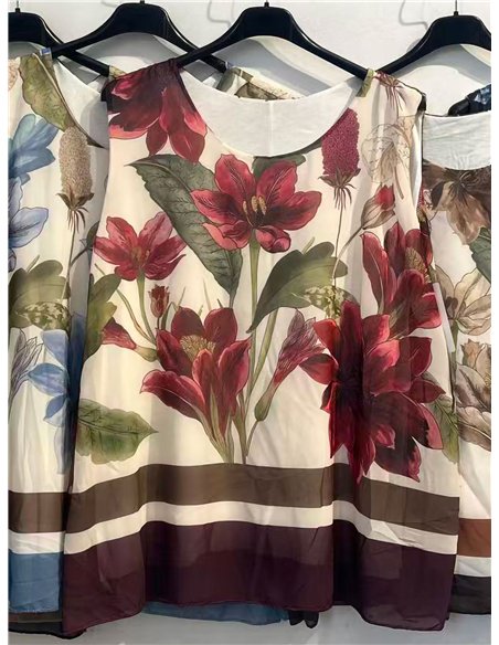 Blouse en mousseline à imprimé floral